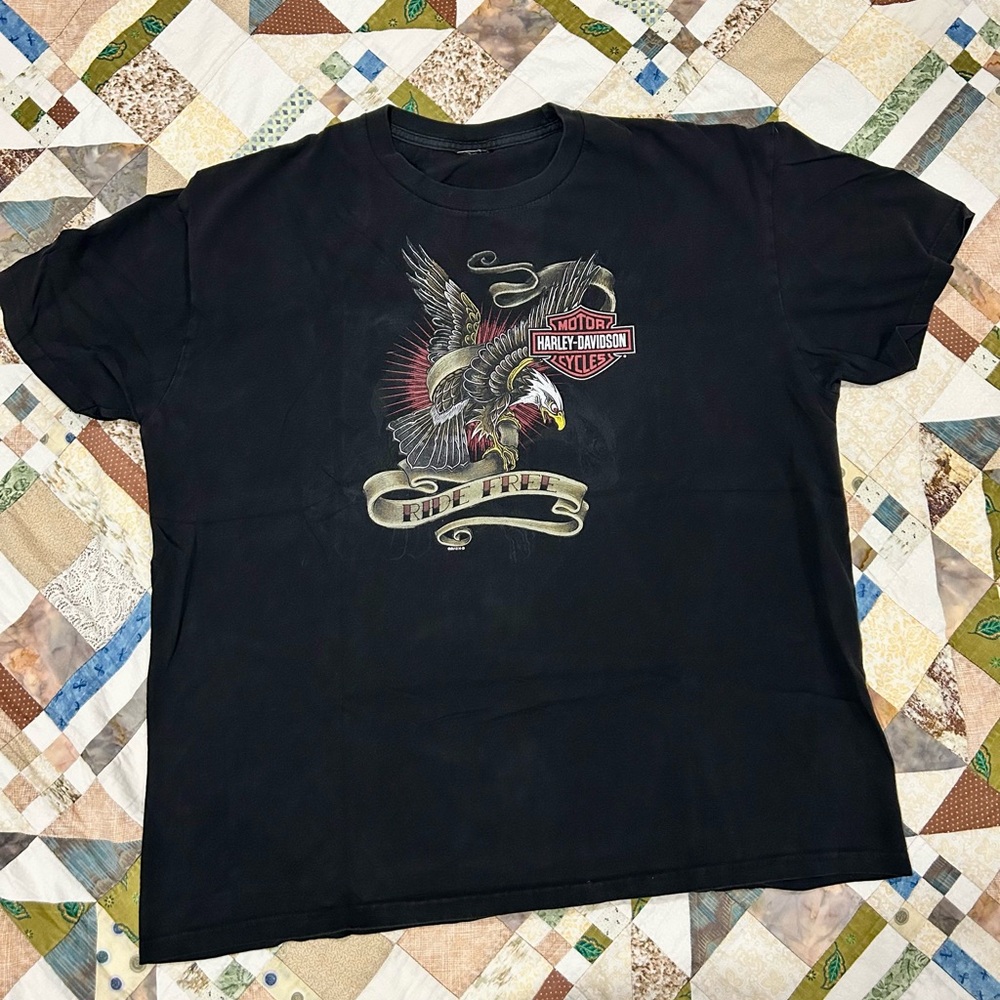 Harley-Davidson Black Tee with Eagle Graphic